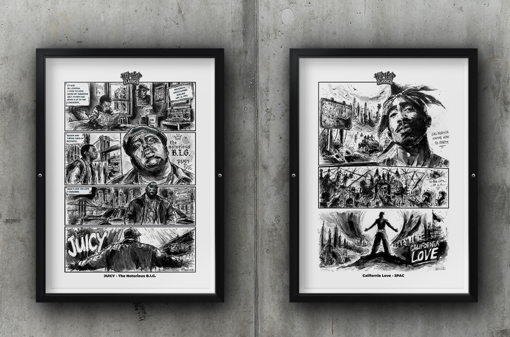planche dessinee BIGGIE 2PAC