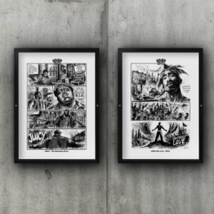 planche dessinee BIGGIE 2PAC
